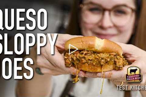 One Pan Queso Sloppy Joe Recipe Using Ground Beef