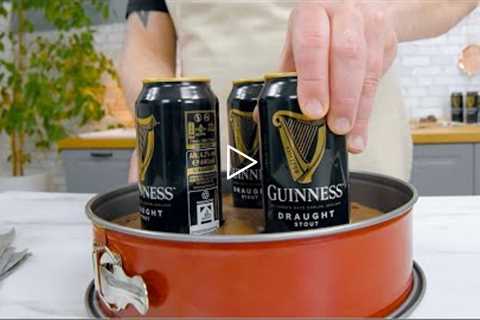 Push 3 Beer Cans Into Chocolate Cake Batter For A Sweet Guinness Dessert