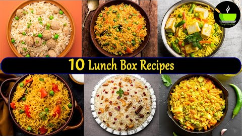 10 Lunch Box Recipes | Indian Lunch Box Ideas| Quick & Easy Lunch Box Recipes | Variety Rice Recipes
