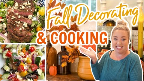 FALL DECORATING AND COOKING | EASY DINNER RECIPES | COOK WITH ME AND DECORATE | JESSICA O'DONOHUE