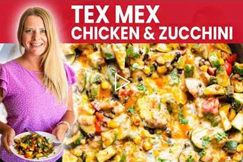 TEX MEX CHICKEN ZUCCHINI | 30 min low carb, one pan, healthy dinner recipe