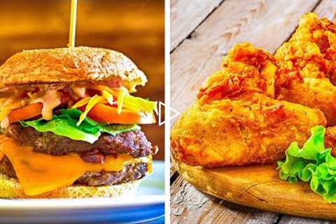 25 Fast Food Recipes to Cook In 5 Minutes || Delicious Burger And Pizza Hacks You Need to Try!