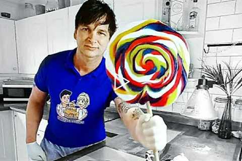 GIANT CANDY Lollipop Making at Home 🌈🌈🌈 Candy MASTERCLASS for Beginners as well