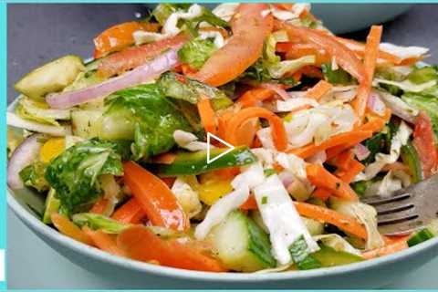 Green Salad | Super healthy and delicious Salad Recipe in Urdu Hindi | Flavour of Desi Food - EP 28