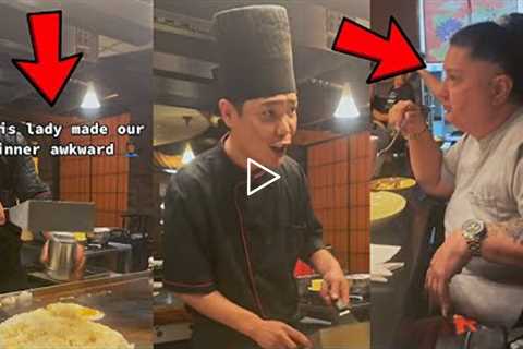 Entitled Woman Gets MAD at Hibachi Chef For HONORING KOBE BRYANT!