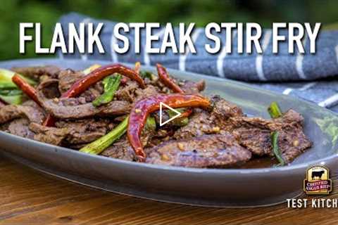 Flank Steak Stir-Fry on the Big Green Egg