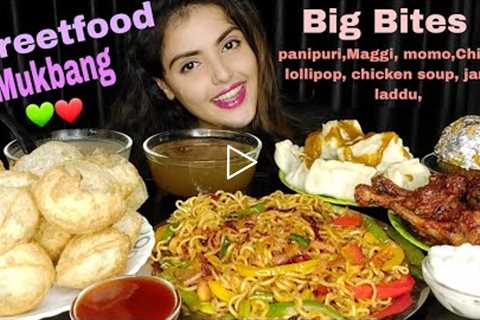 *Indian Streetfood *Maggi,Chicken Lollipop,Panipuri,Momo,Sweets,Mukbang,ASMR, Eating Show,Big Bites