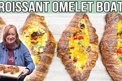 CROISSANT OMELET BOATS Delicious Breakfast or Brunch Idea