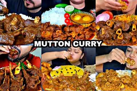 ASMR EATING SPICY MUTTON CURRY WITH RICE, BIRIYANI, EGGS | BEST INDIAN FOOD MUKBANG |Foodie India|