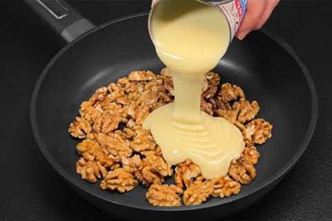 Whipping condensed milk with nuts for Christmas! You''ll be amazed! Desserts 5 minutes.