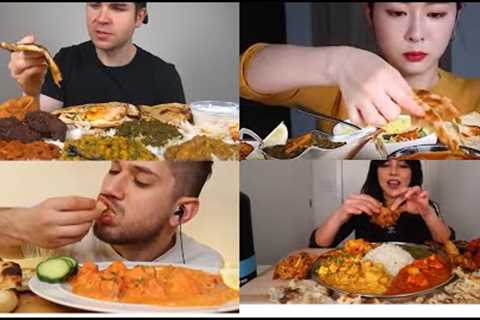 MUKBANGERS Trying INDIAN FOOD