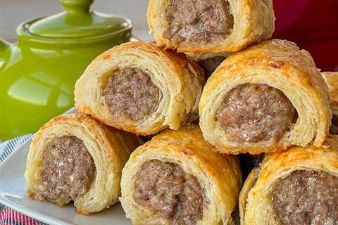 Italian Sausage Rolls in Parmesan Pastry