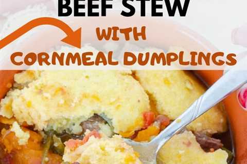 Easy Sweet Potato Beef Stew with dumplings {crockpot}