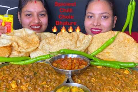Eating Spicy 🔥 Unlimited Chole Bhature, Spiciest Chilli Challenge | Indian Street Food Challenge