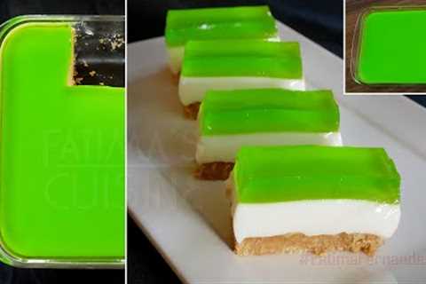 Condensed Milk and Biscuit Dessert | Layered Jelly Desert | Easy Dessert Recipes