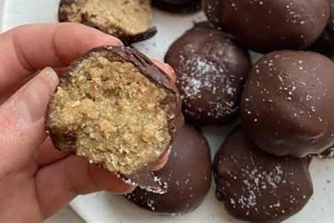 Healthy, No-Bake Snack! Vegan Cookie Dough Balls