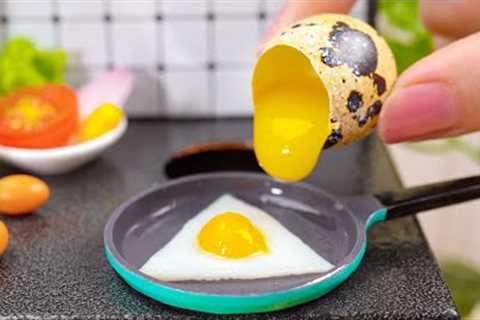 Yummy Miniature American Breakfast Recipe Tutorial | Delicious Tiny Food Tutorial In Tiny Kitchen