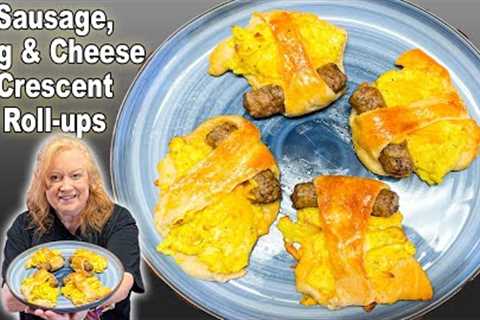 Sausage, Egg, and Cheese Crescent Rollups Breakfast Recipe