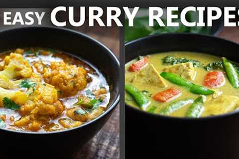 2 Easy Curry Recipes for a Vegetarian and Vegan Diet | Easy Vegan Recipes