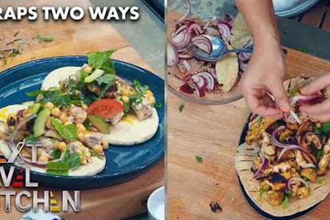 Simple and Quick Greek and Indian Inspired Wraps | Next Level Kitchen