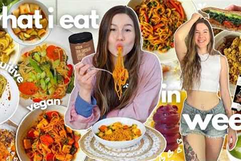 what i eat in a week intuitively✨🍔  ( realistic + vegan + quick meals )