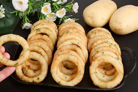 When you have 3 potatoes, make these crispy potato rings! so delicious that I cook almost everyday!