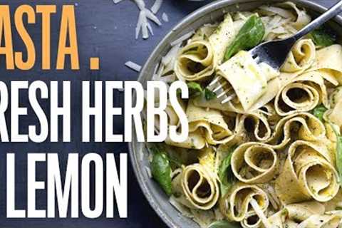 FRESHEST PASTA SALAD  FOR THIS SUMMER : lemon, fresh herbs and mint