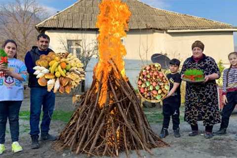 NOVRUZ HOLIDAY IN RELAXING VILLAGE! SHEKERBURA, BAKLAVA AND SEMENI | GRANDMA COOKING