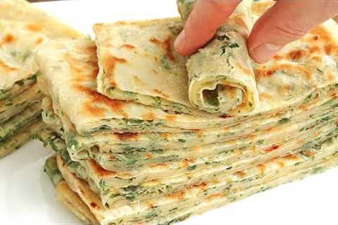 You Will Love This Delicious Flatbread Forever! Simple Recipe for Herb Flatbreads in a Pan!