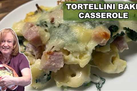 CREAMY TORTELLINI BAKE CASSEROLE, An Easy Pasta Dish with Few Ingredients
