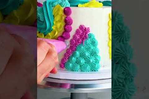 This cake decorating ASMR is a sweet treat #shorts
