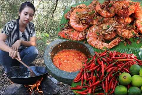 Amazing cooking shrimp crispy with garlic fried recipe - Amazing cooking