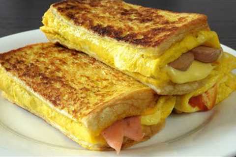 Egg toast | Egg sandwich | Egg cheese sandwich | MOST DELICIOUS + EASY breakfast recipe!!