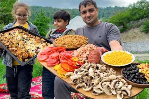 COOKING THE BEST PIZZA YOU HAVE EVER SEEN! RURAL MOUNTAIN VILLAGE LIFE