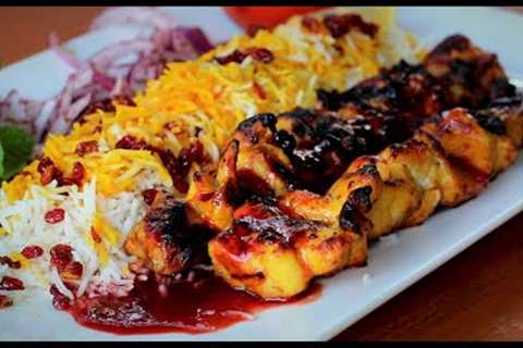 Joojeh kabab Recipe - Persian Saffron Chicken kebab
