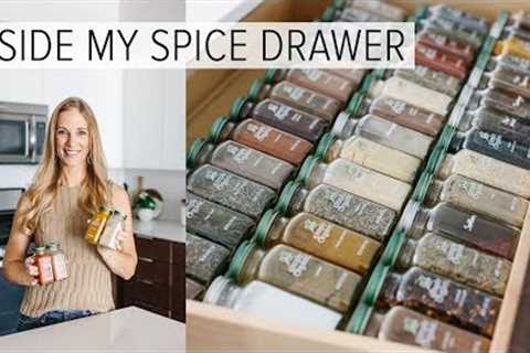 SPICE DRAWER ORGANIZATION | spice tips for healthy recipes