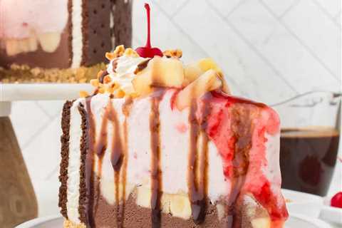 Banana Split Ice Cream Cake