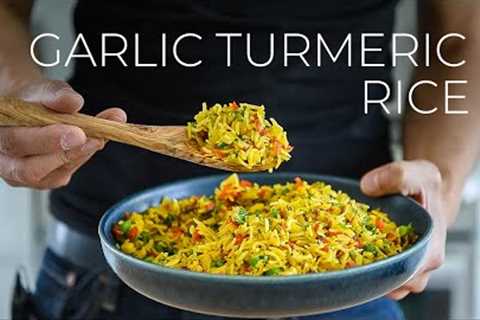 Quick Garlic Turmeric Rice Recipe for DINNER TONIGHT?