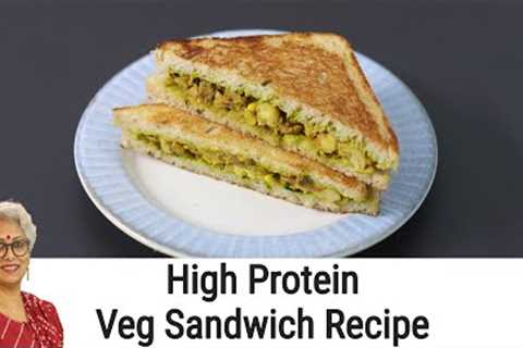 High Protein Sandwich For Weight Loss - Healthy Vegetarian Sandwich Recipe | Skinny Recipes