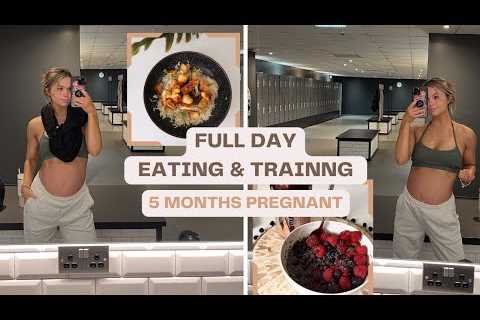 FULL DAY OF EATING & TRAINING | 5 months pregnant & vegan