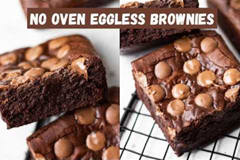 *SUPER CHOCOLATY* EGGLESS BROWNIE RECIPE 🤩🍫NO OVEN BROWNIE RECIPE AT HOME