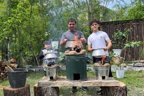 NATIONAL MEAL OF AZERBAIJANI CUISINE DOVGA! RURAL COUNTRY LIFE | PLAIN, YOGHURT, AND HERBS MADE SOUP