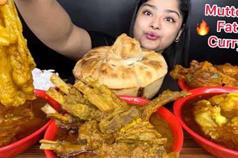 SPICY MUTTON FAT CURRY WITH CHICKEN POTLI BIRYANI AND SPICY MUTTON RIBS CURRY | INDIAN EATING SHOW