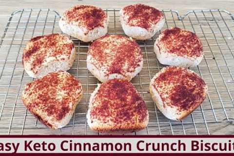 Quick and Easy Keto Cinnamon Crunch Biscuits (Nut Free and Gluten Free)