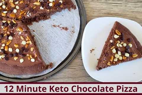 12 Minute Keto Chocolate Pizza (Nut Free and Gluten Free)