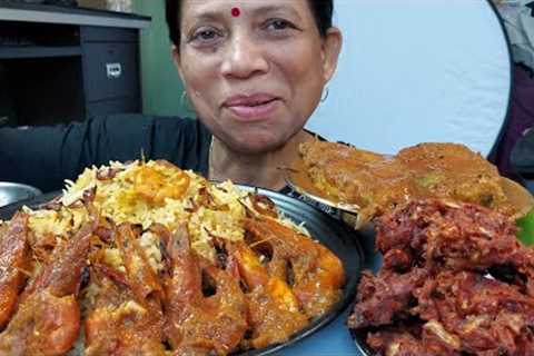 Food Show Biryani , Shrimp , Wallago attu Fish ASMR MUKBANG