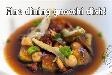 Fine dining gnocchi dish! With chanterelle, artichoke & an onion broth | Delicious recipes