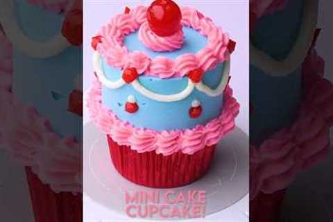 The cutest Mini Cake Cupcake design! 🍰🧁 #shorts