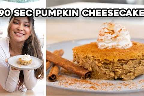 Low Carb No Bake Pumpkin Cheesecake In Seconds!  🎃