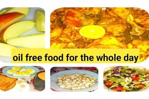 what I eat in a day_ Challenge to eat oil free food oil free food_ Best recipe of chicken roast_